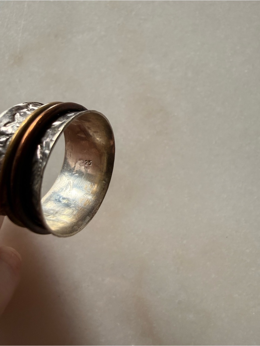Sterling Silver Fidget Spinner Ring - Picture 3 of 4